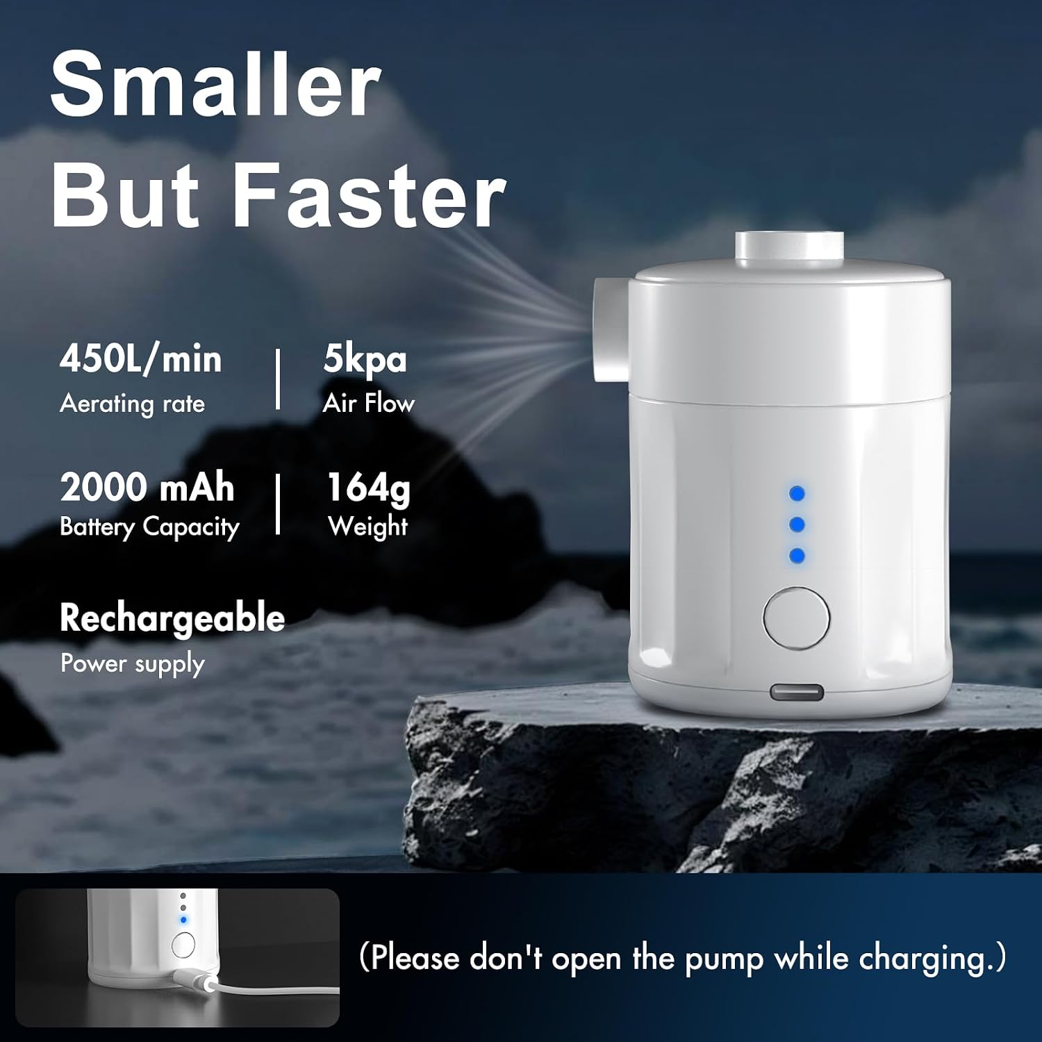 Thumbnail 1 de Mojimdo Portable Electric Air Pump for Inflatables: 2-in-1 Convenience for Airbeds, Pools and More