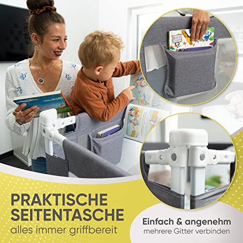 Thumbnail 2 de RAWVEL Bettgitter grau [2m] – Rausfallschutz für Kinder- und Elternbetten, LABOR geprüft