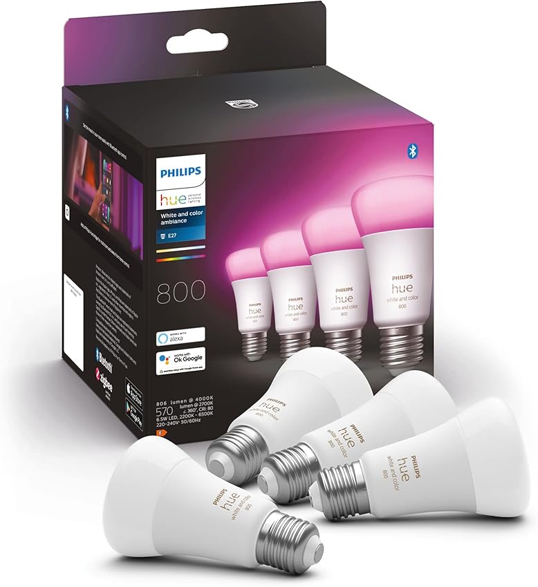 Detalle de Philips Hue A60 E27 806 lm, blanca y color