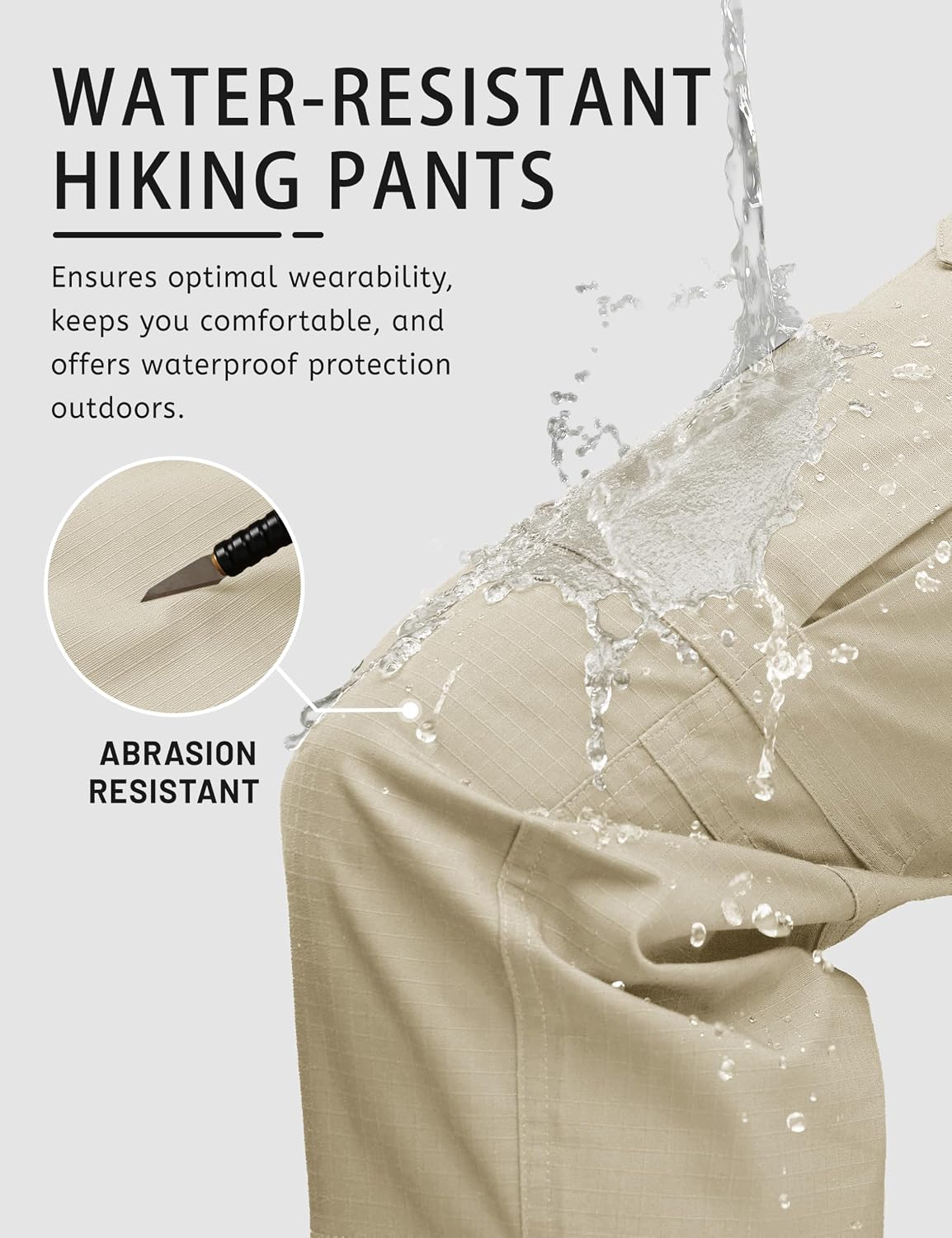 Thumbnail 2 de TACVASEN Men's Tactical Ripstop Cargo Pants, Water-Resistant, 8 Pockets