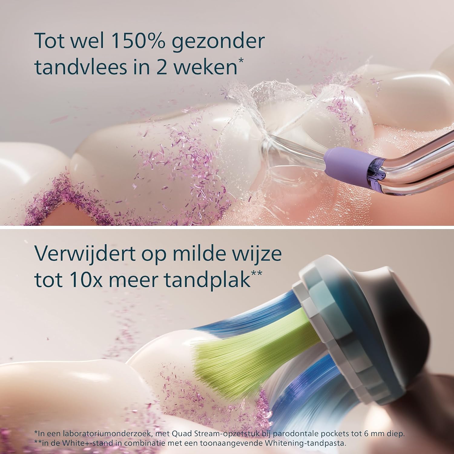 Detalle de Philips Sonicare HX3886/43 tandenborstel- en monddoucheset, zwart