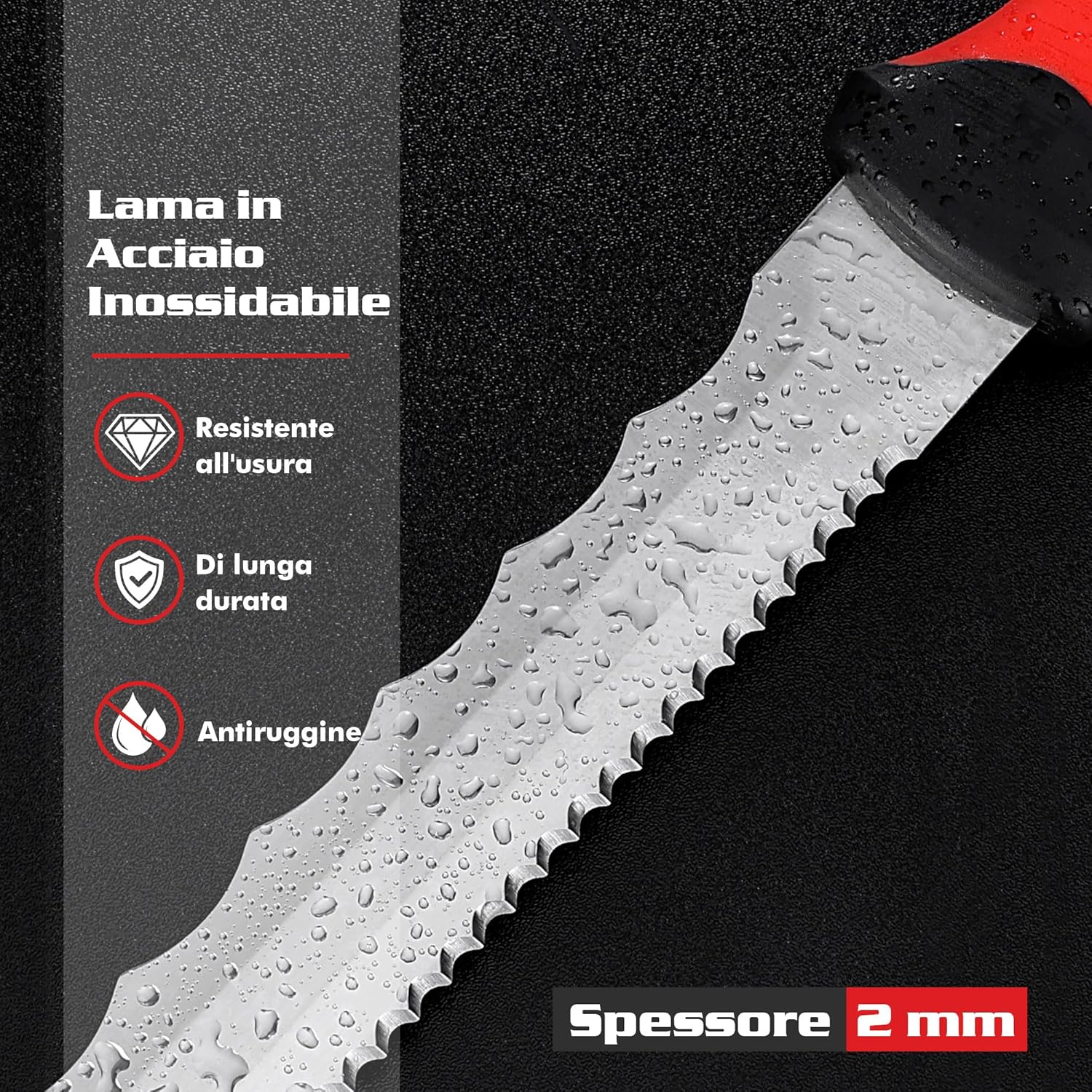 Thumbnail 2 de Goldblatt Coltello per Isolamento: lama inox 20 cm, doppio lato, con custodia in nylon