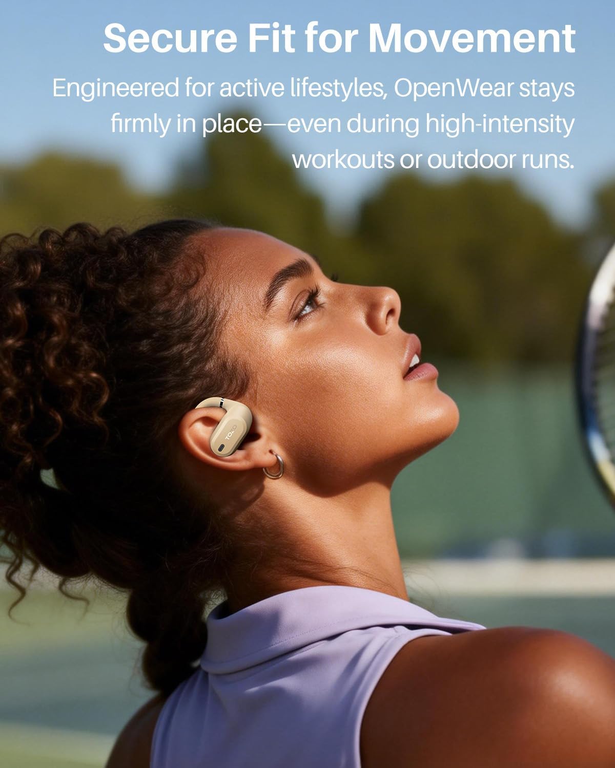 Thumbnail 4 de TOZO OpenWear kabellose Bluetooth-Kopfhörer mit ENC, 14,2-mm-Treiber und bis zu 38 Std. Wiedergabe (Khaki)