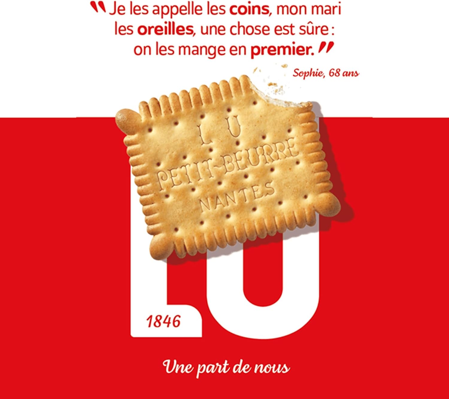 Detalle de LU Véritable Petit Beurre — Lot de biscuits en sachets individuels (140 sachets, 25 g) pour un goûter pratique