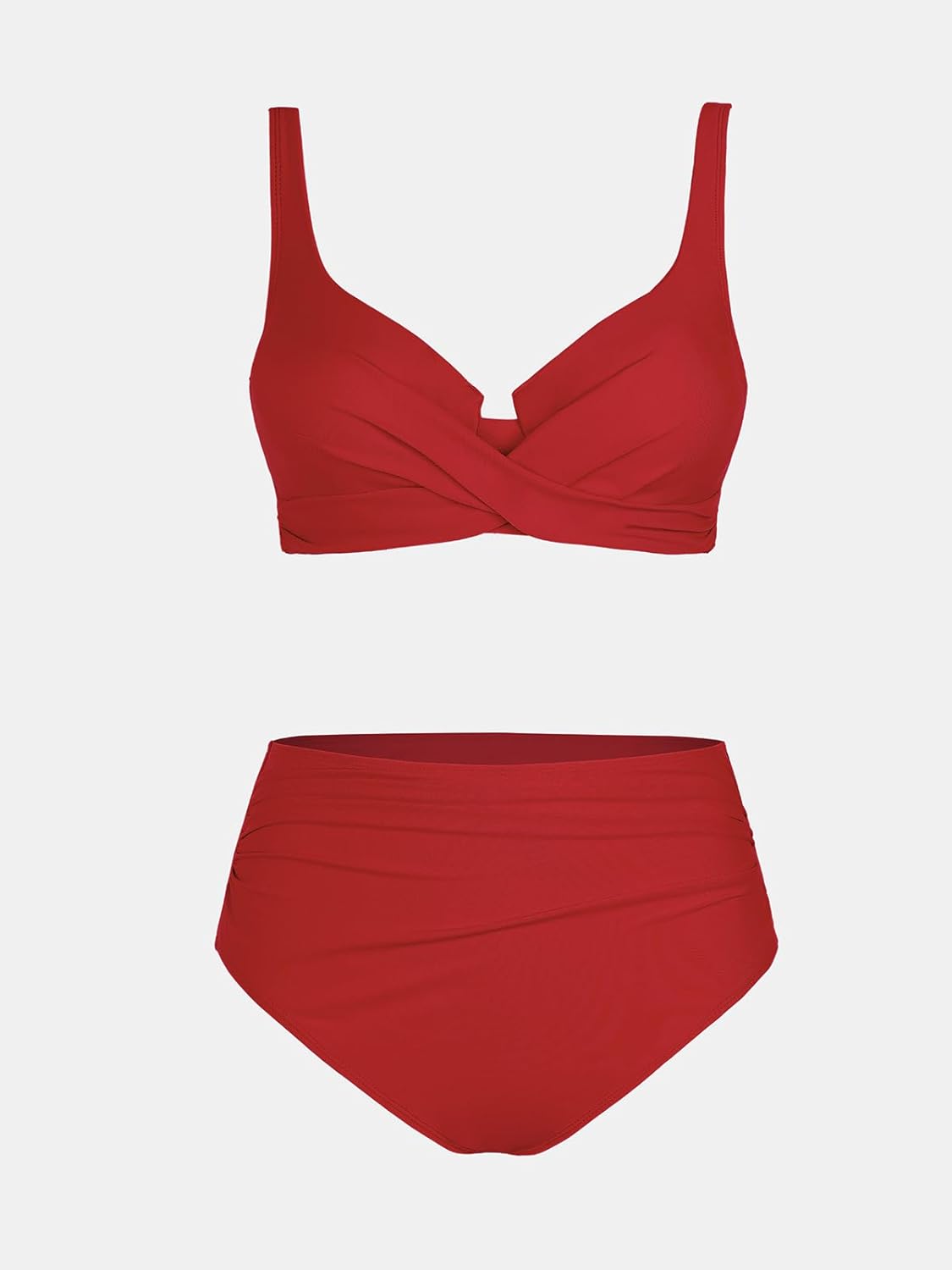 Thumbnail 6 de CUPSHE Ensemble bikini femme croisé et effet portefeuille – deux pièces taille haute