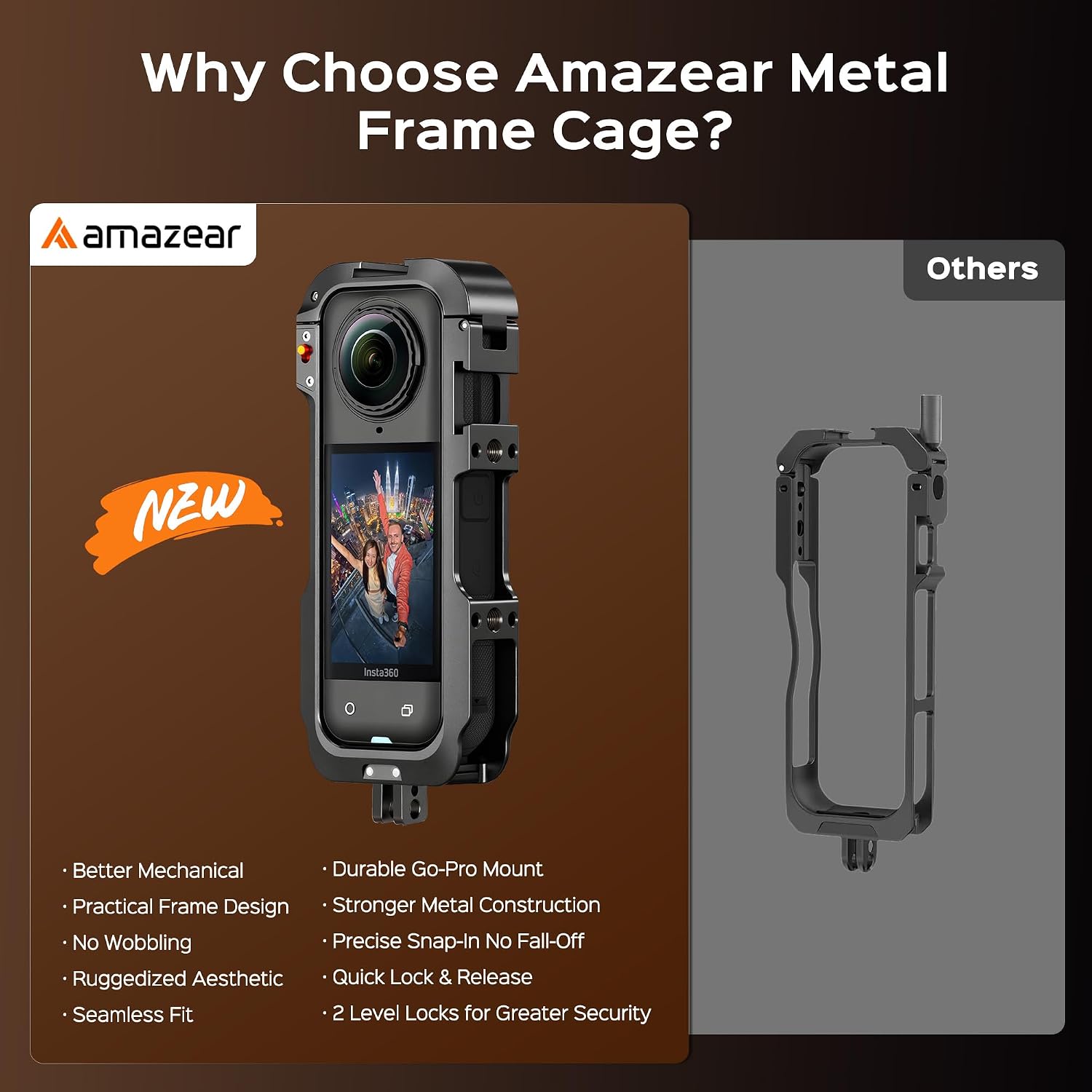 Thumbnail 6 de AMAZEAR Insta360 X5 metal protective case 1