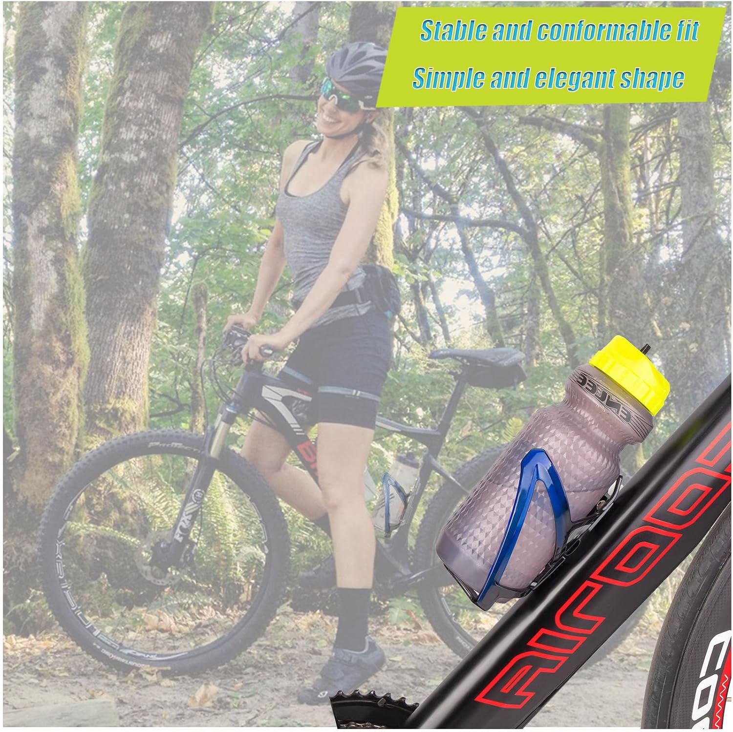 Detalle de YELINTIAN Bike Bottle Cages, 2-Pack