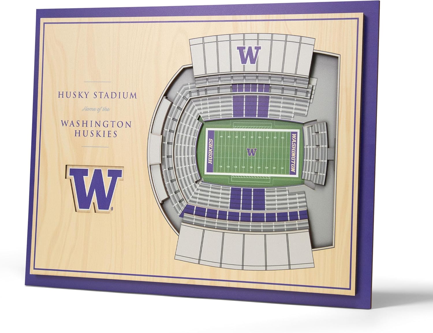 Detalle de YouTheFan NCAA Washington Huskies 5-Layer StadiumView 3D Wall Art (Husky Stadium)