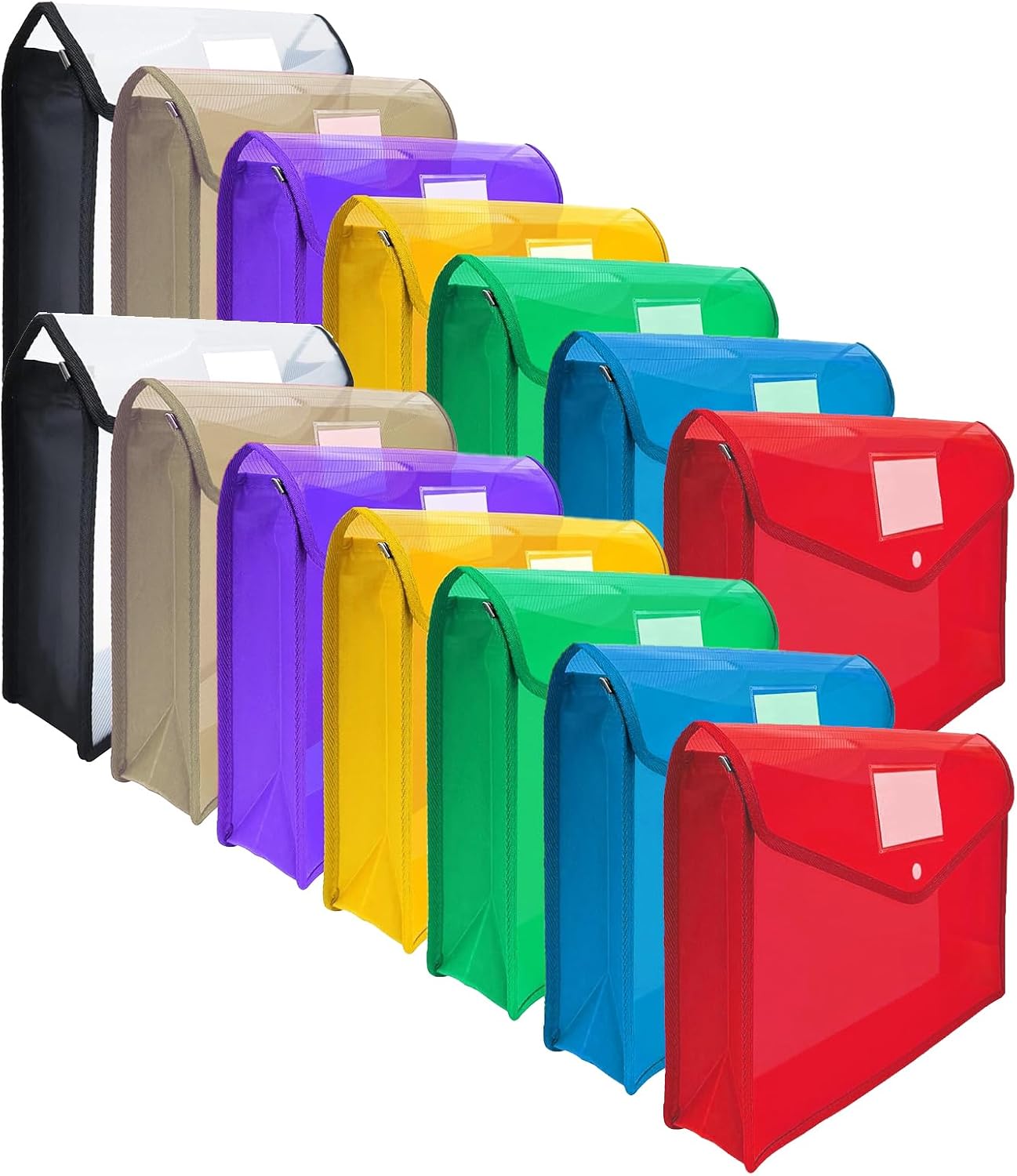 Thumbnail 6 de A4 waterproof document wallets 7-pack