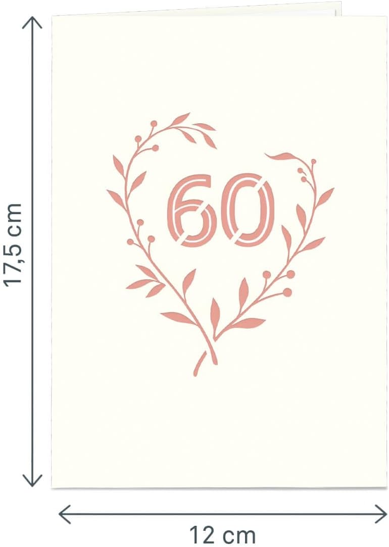 Thumbnail 3 de papercrush Carte Pop Up Noces de Diamant (60e anniversaire) — carte 3D pour offrir de l’argent
