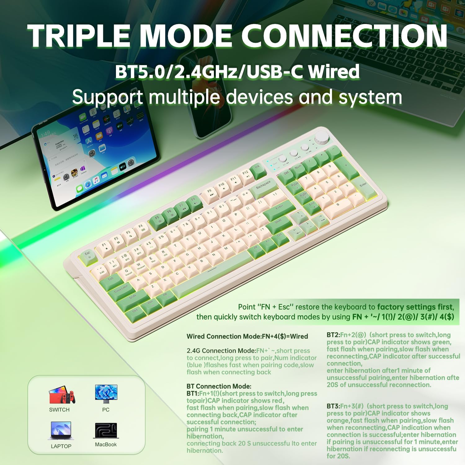 Thumbnail 2 de AULA S99 Gaming Keyboard ⌨