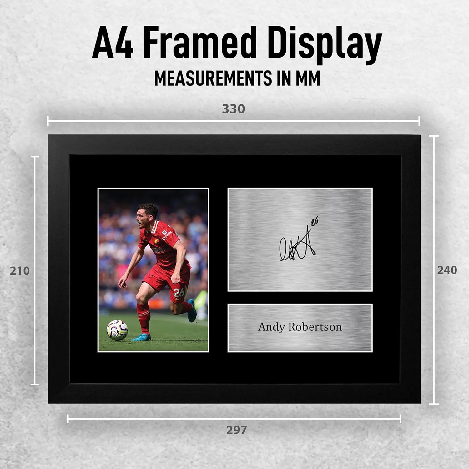 Thumbnail 1 de HWC Trading FR Andy Robertson Liverpool printed signed autograph picture (A4 framed) for fans and supporters