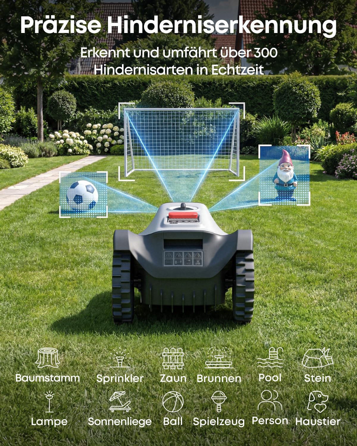 Detalle de eufy C15 Mähroboter – autonomes Rasenmähen ohne Begrenzungskabel (bis 500 m²)