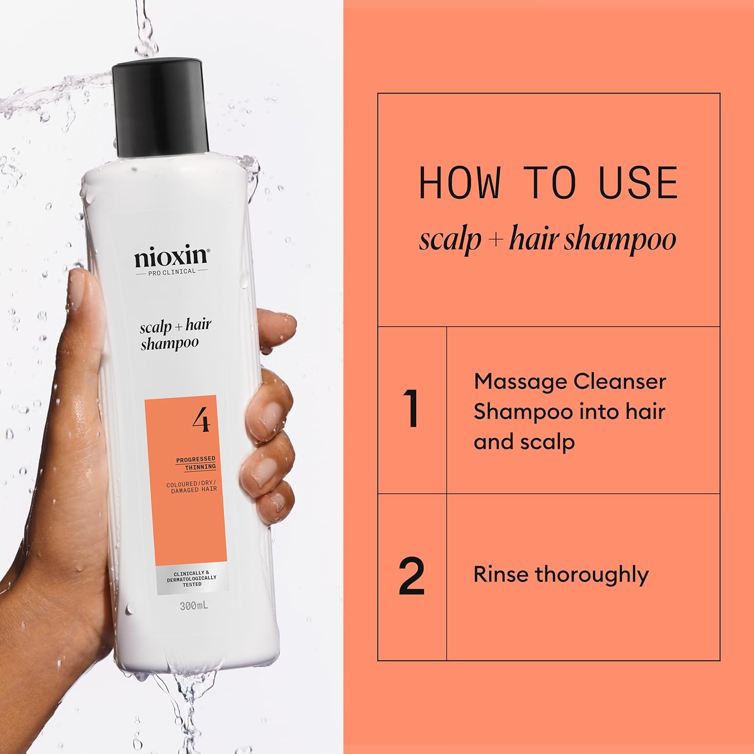 Detalle de Nioxin System 4 – Hair Thickening System for Damaged Hair with Progressed Thinning (Shampoo, Conditioner, Serum)