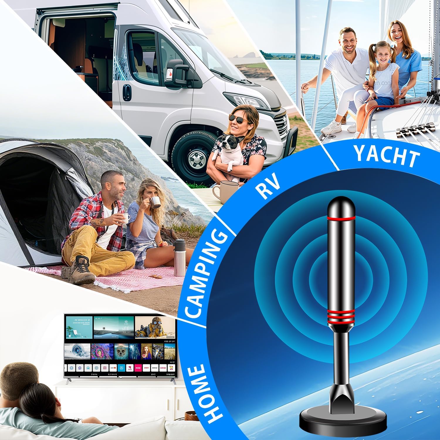 Thumbnail 4 de 2025 Digital Indoor TV Antenna — 360° Reception