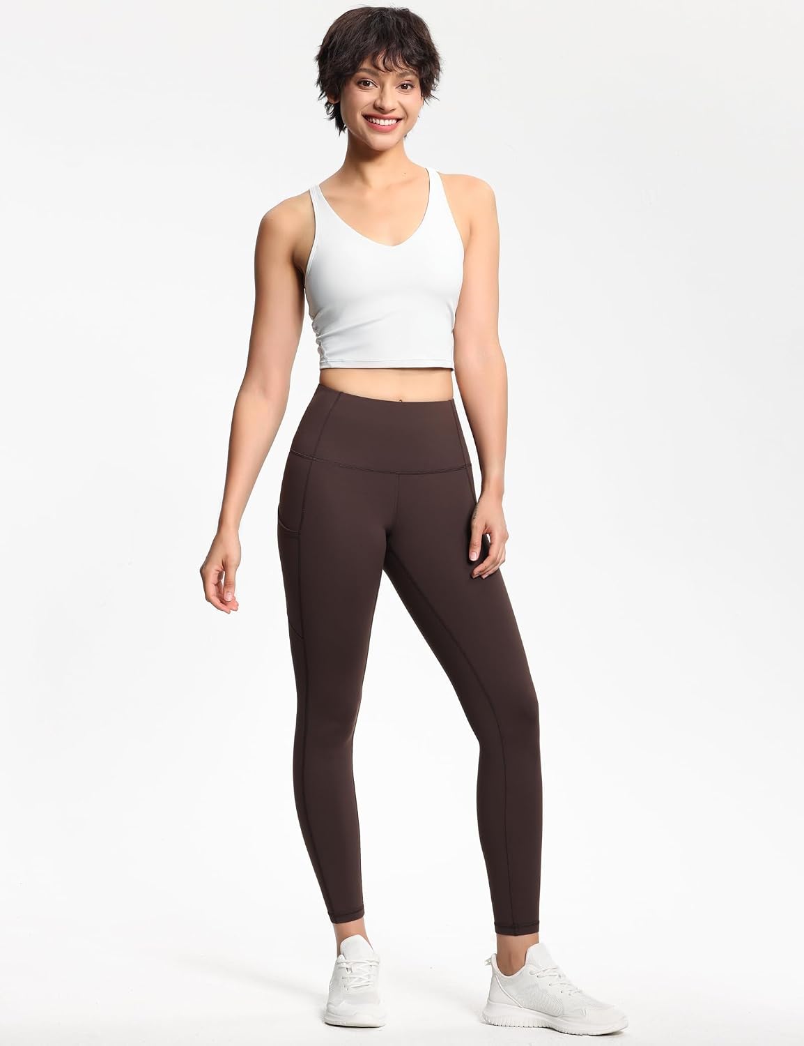 Thumbnail 2 de THE GYM PEOPLE Thick High Waist Yoga Pants with Pockets – Tummy Control Workout Leggings for Women