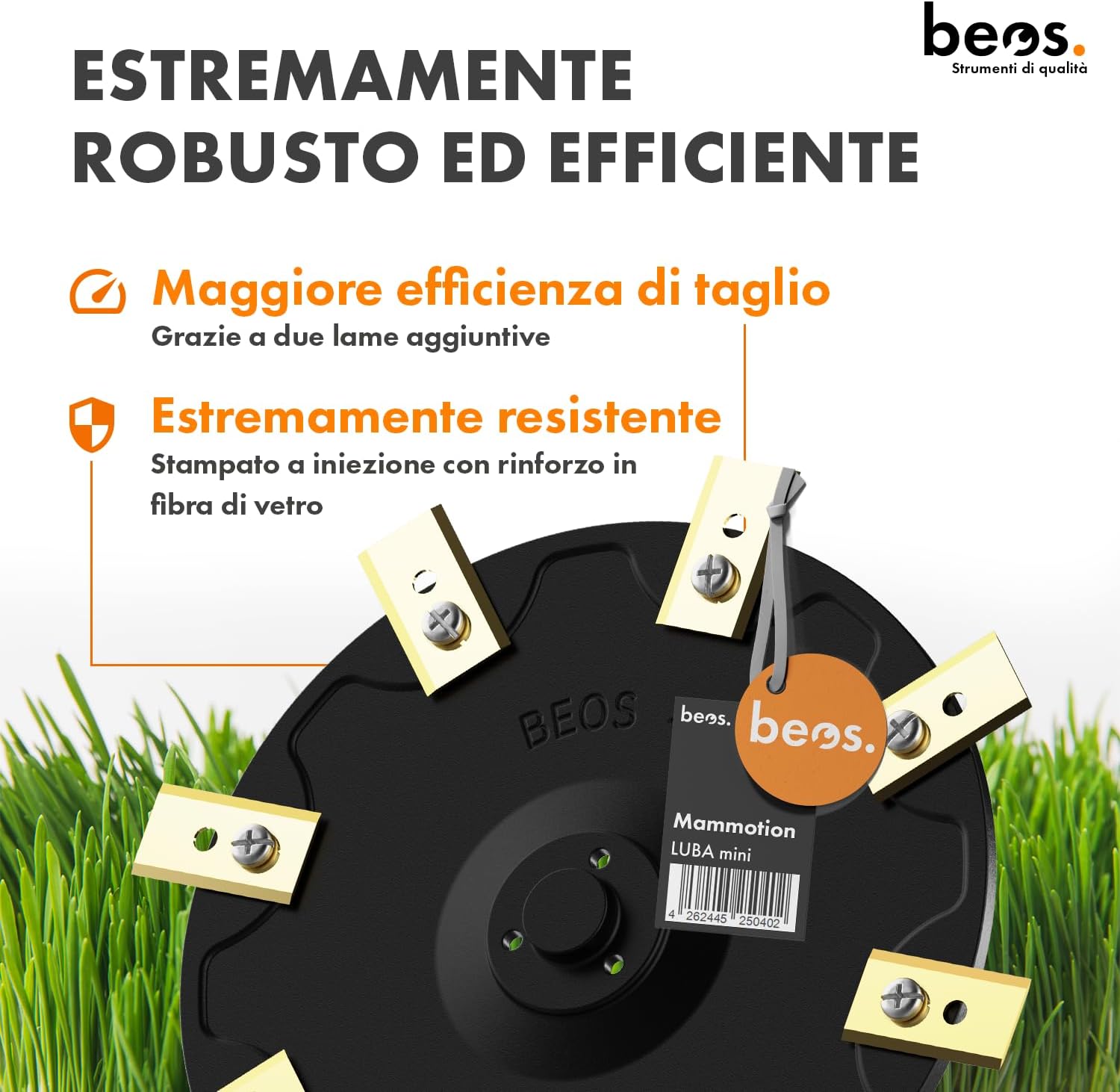 Thumbnail 4 de BEOS Dischi di taglio premium per robot tosaerba (compatibili Mammotion LUBA Mini) con vassoio per 8 lame, Ø 172 mm