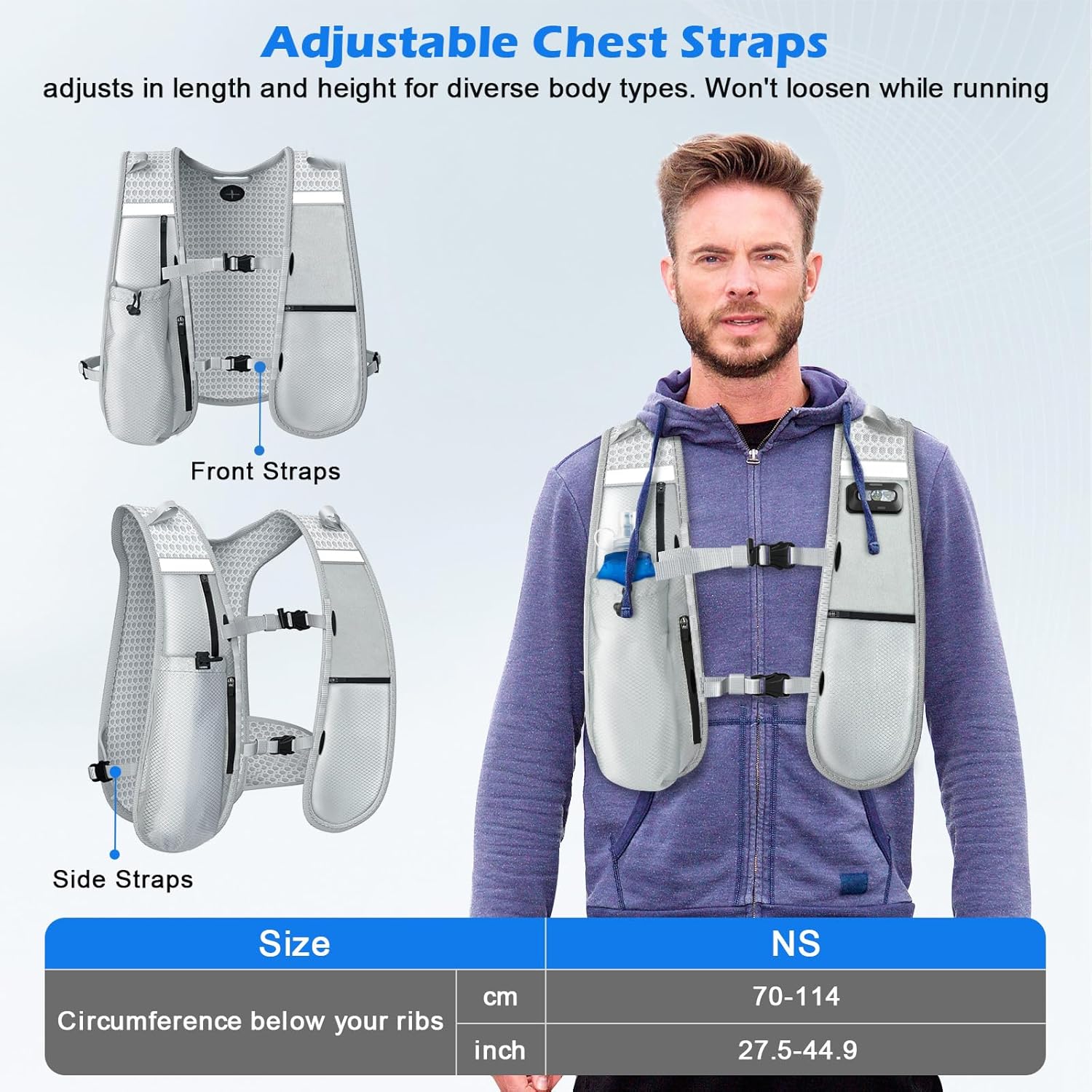 Thumbnail 1 de Nextyu Gilet Running con borraccia 500 ml e luci