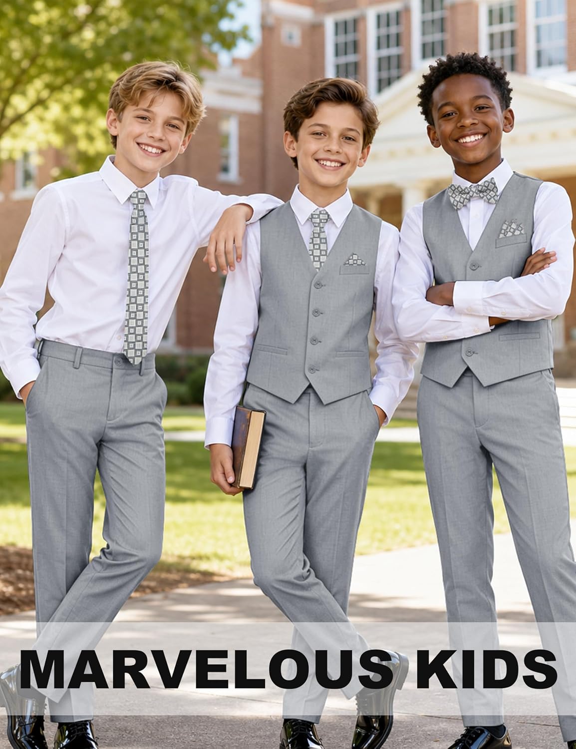 Detalle de Marvelous Kids Boys Suit Set 6-Piece