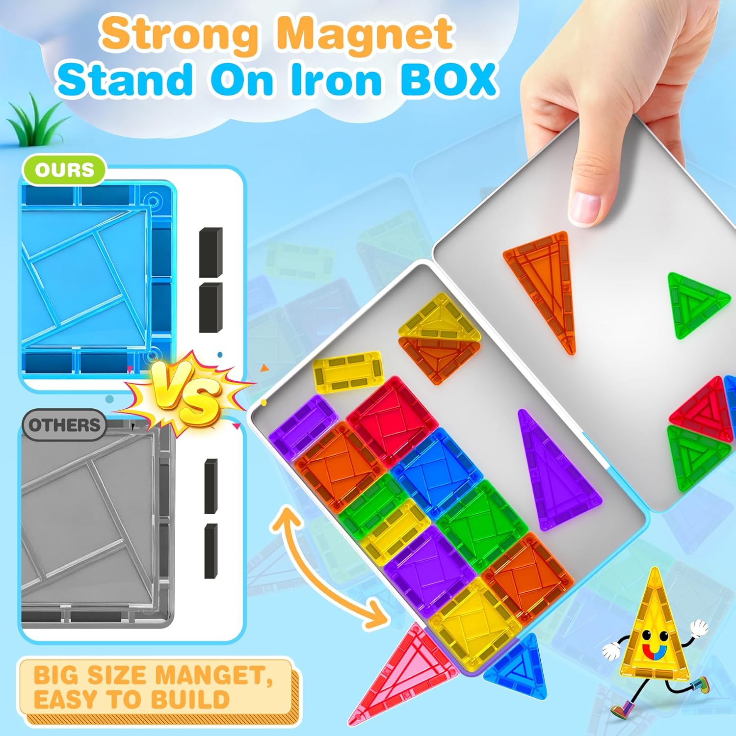 Detalle de Subtail Magnetic Tiles 54 piece travel set