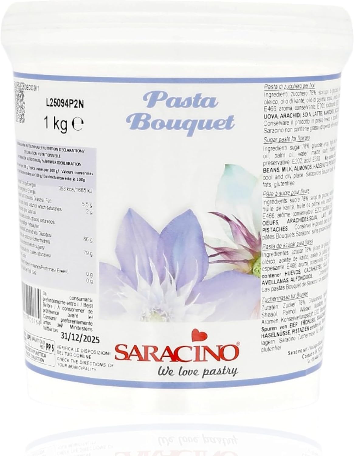Thumbnail 4 de Saracino Pasta di Zucchero per Fiori da 1 Kg - FLOWER PASTE by ARATI MIRJI