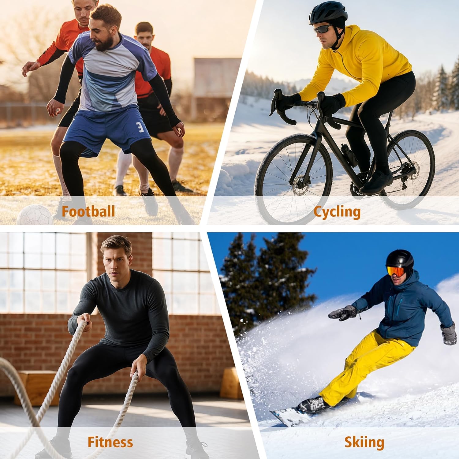 Detalle 2 de Thermounterhose Herren Thermowäsche, warm