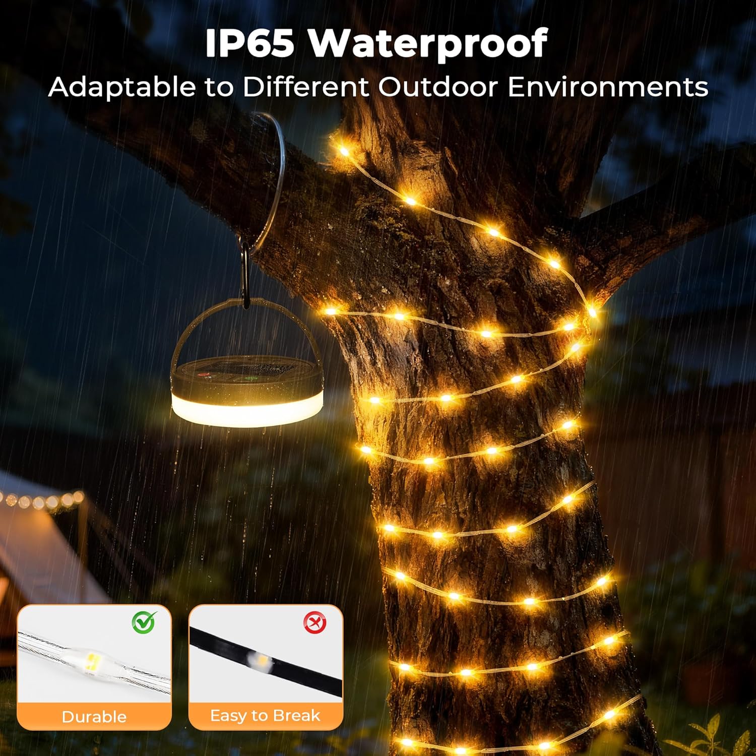 Detalle de Famgoods Solar Camping Lights with 13 Lighting Modes