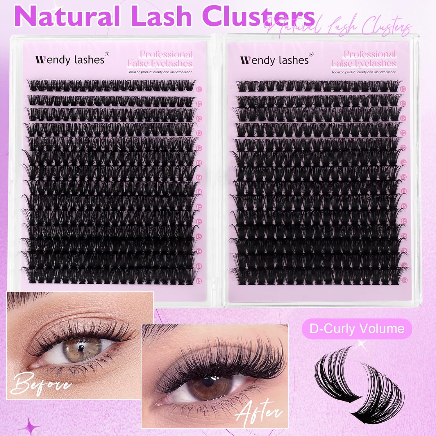 Thumbnail 6 de WENDY LASHES Lash Clusters 518PCS