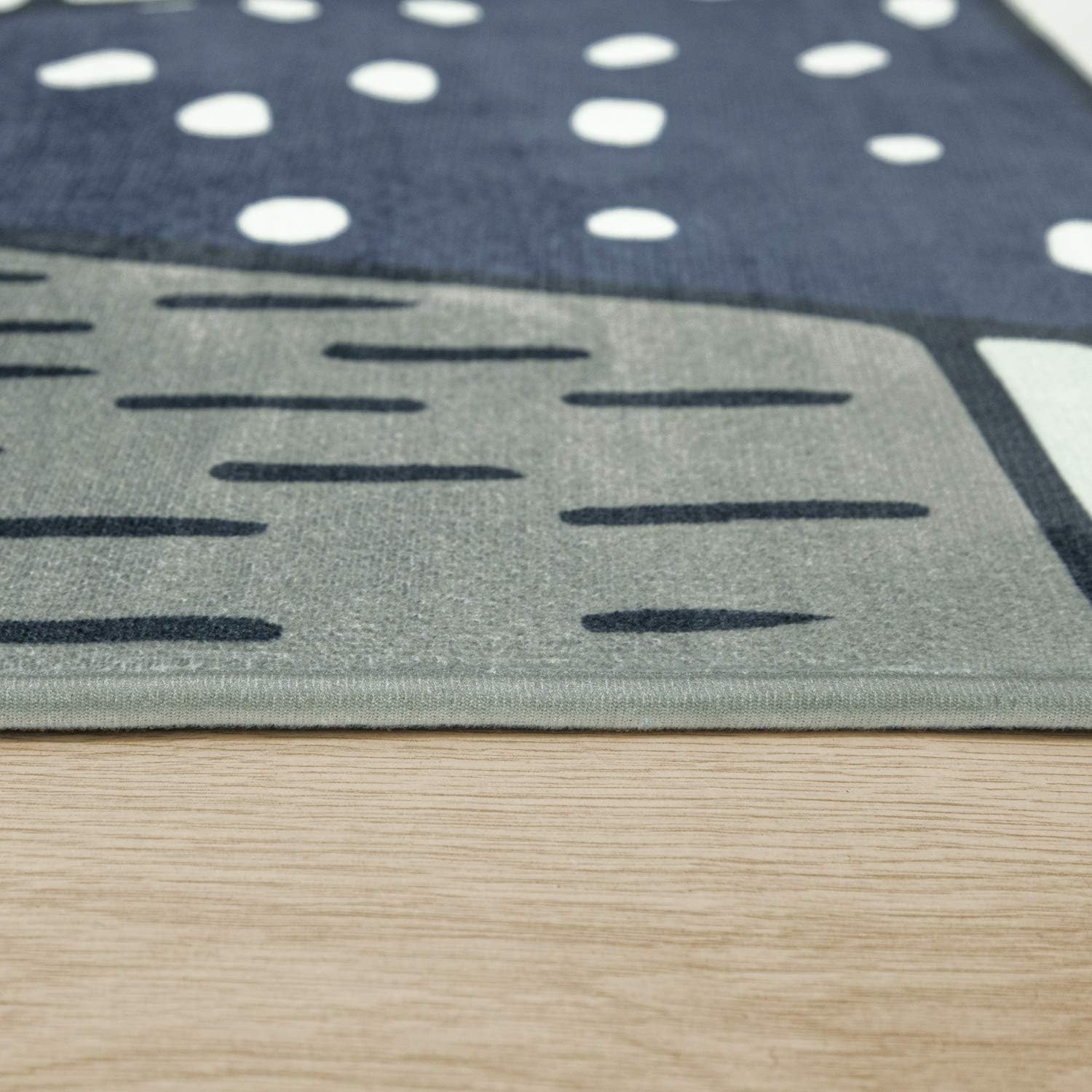 Thumbnail 2 de Paco Home Kinderteppich Rund Ø150 cm grau – rutschfest, OEKO-TEX geprüft