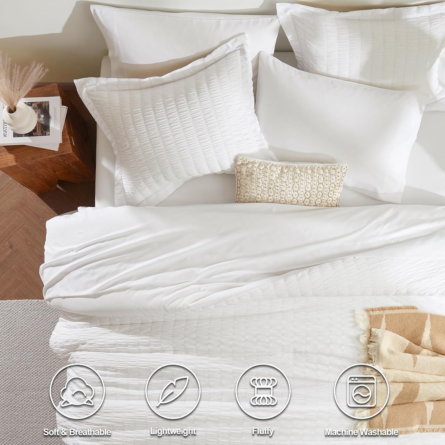 Detalle 2 de CozyLux Twin Comforter Set 68x223 cm