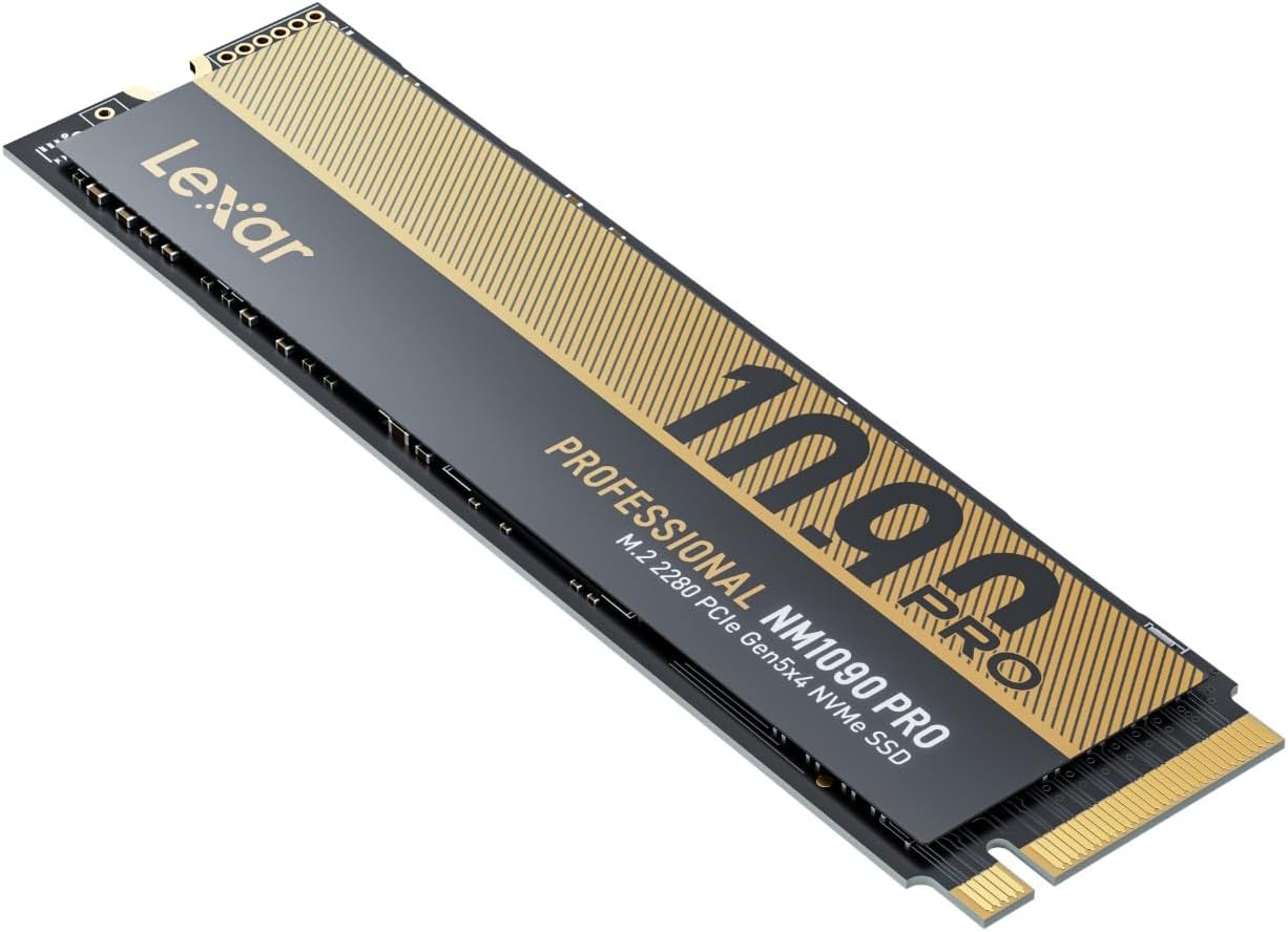 Detalle de Lexar NM1090 PRO LNM109P001T-RNNNG, SSD 1 TB PCIe 5.0 NVMe, do 14 000 MB/s
