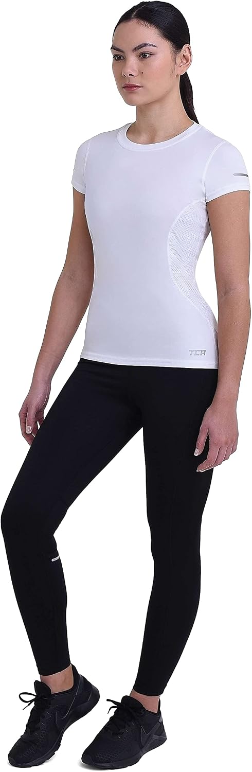 Detalle de TCA Atomic Maglia da Donna a Maniche Corte Quickdry Slim Fit PRO Training