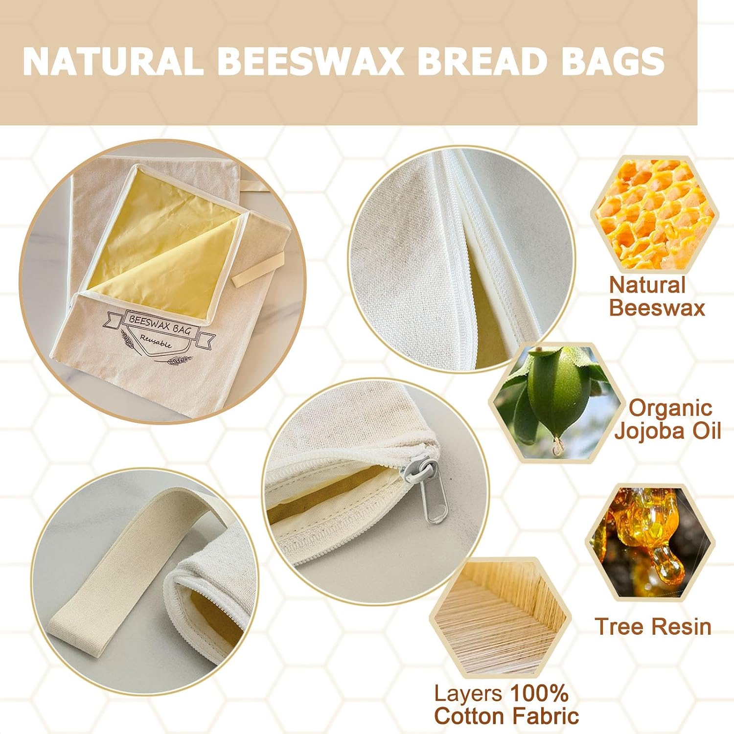 Thumbnail 4 de Beeswax Bread Bags, 2-Pack