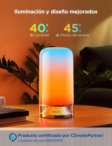 Detalle 2 de Govee Lampada da Comodino LED RGBICWW Touch – 500 lm, 87 scene, controllo intelligente