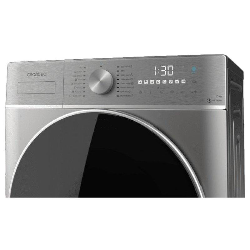 Detalle de Cecotec Bolero DressCode 10800 Inverter Steel: Lavadora de 10 kg y 1400 rpm en acero inoxidable
