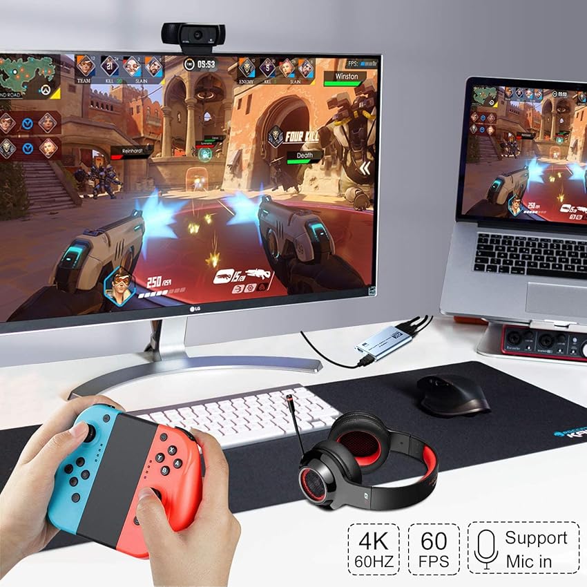 Detalle 2 de Rybozen 4K HDMI Capture Card for Streaming