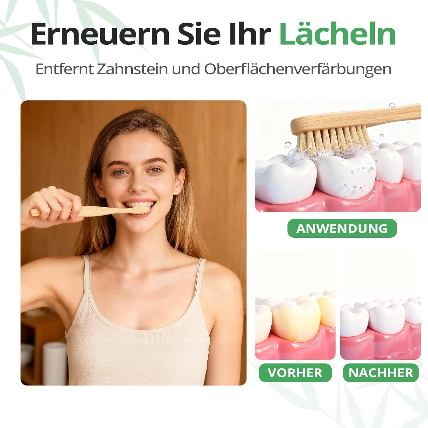 Thumbnail 2 de GENKENT Bambus-Zahnbürste – Umweltfreundlich, BPA-frei, weiche Borsten, 12er Set