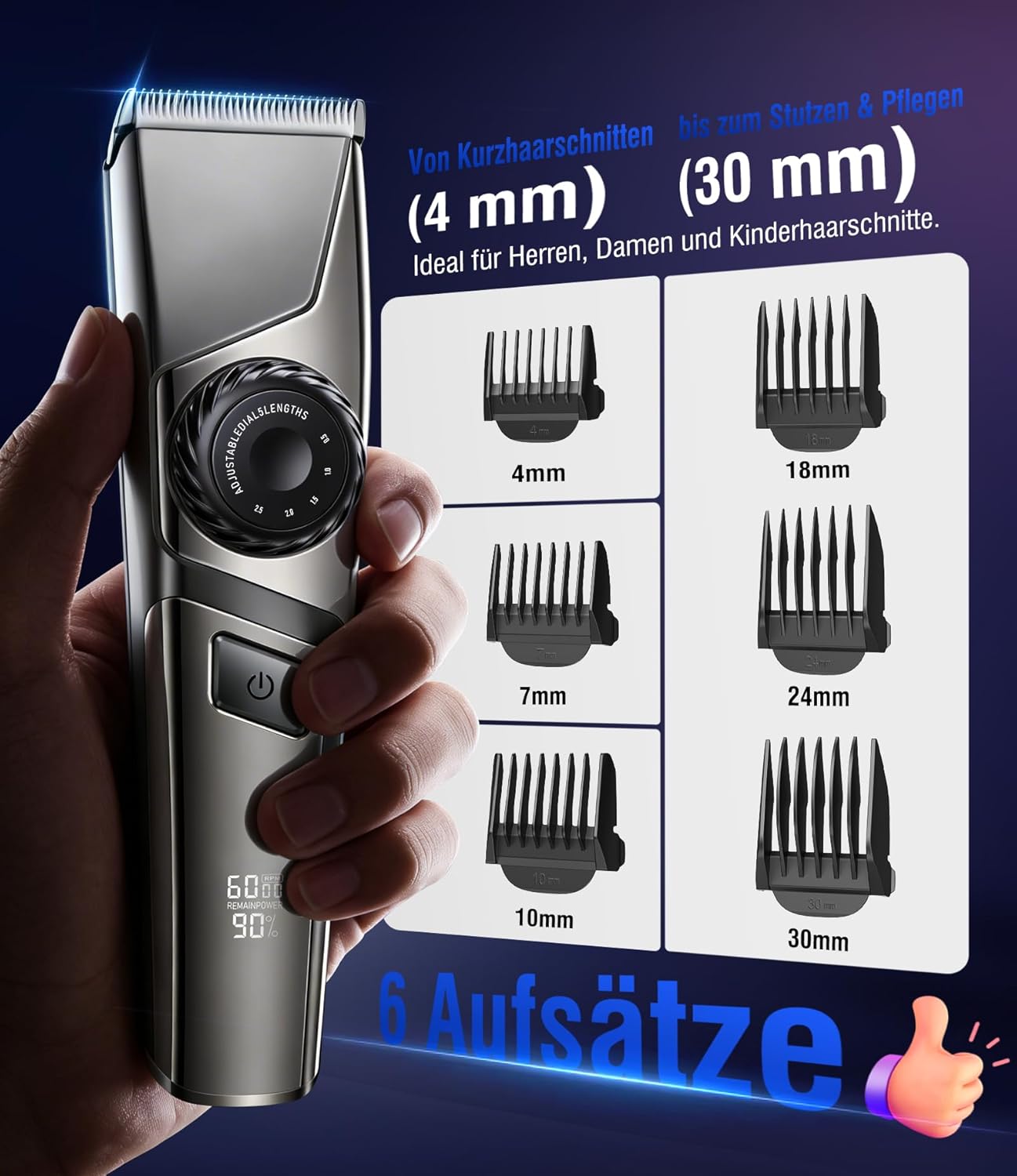 Thumbnail 2 de Profi Haarschneidemaschine mit USB-C & LED-Anzeige – Profi Barber Set mit IPX6, <65 dB