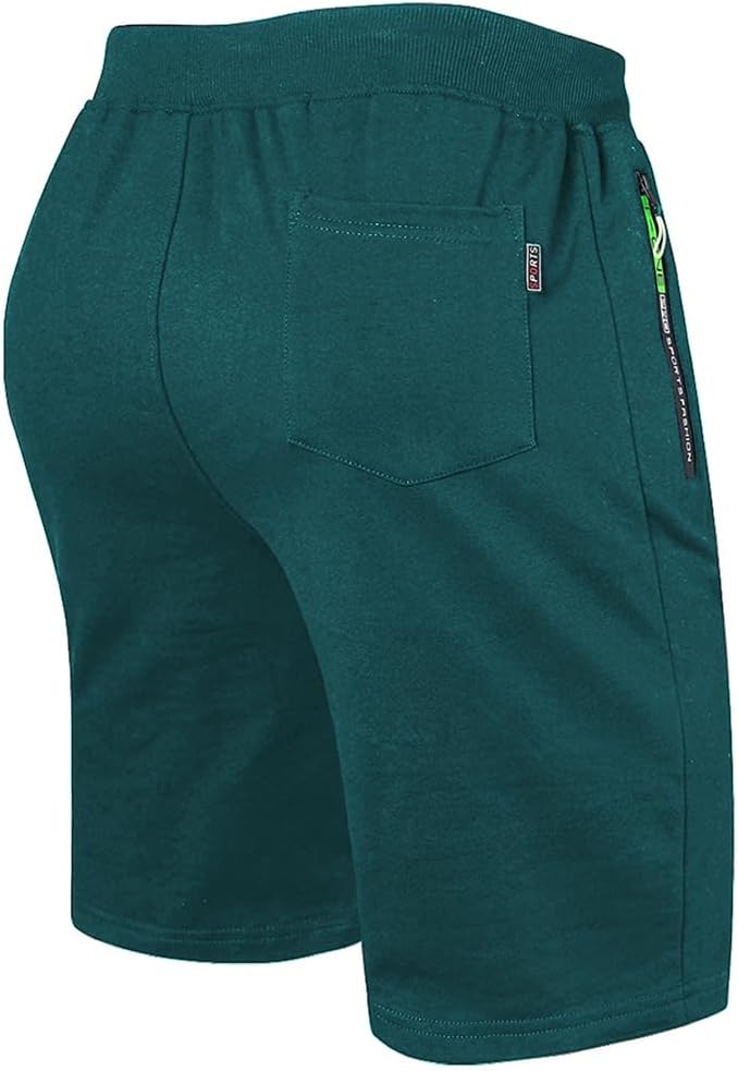 Detalle de ZOXOZ Short Homme Coton Short Sport avec Poche Zipée – confort estival et polyvalence