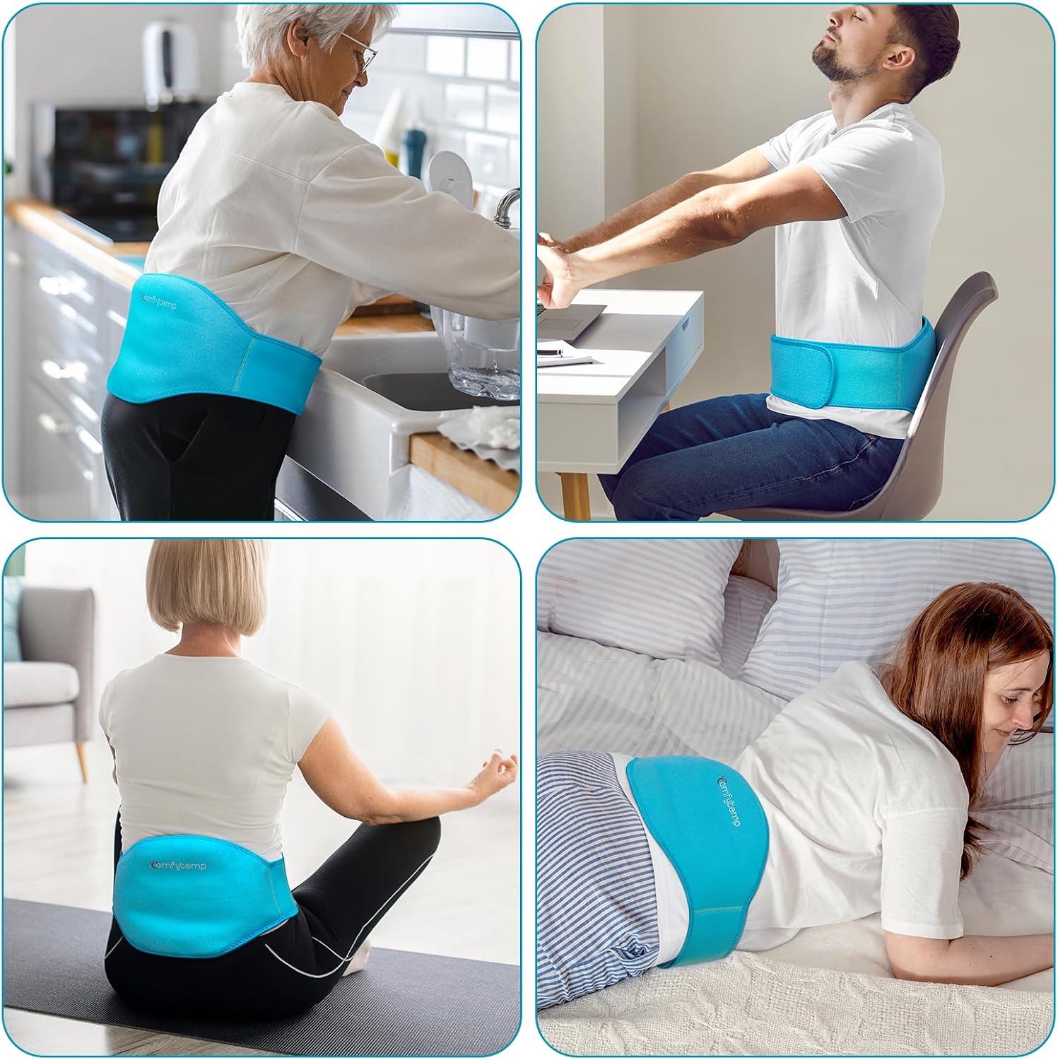 Thumbnail 6 de Comfytemp Ice Pack for Back Pain Relief (2 Gel Packs) — Reusable Lower Back Gel Wrap
