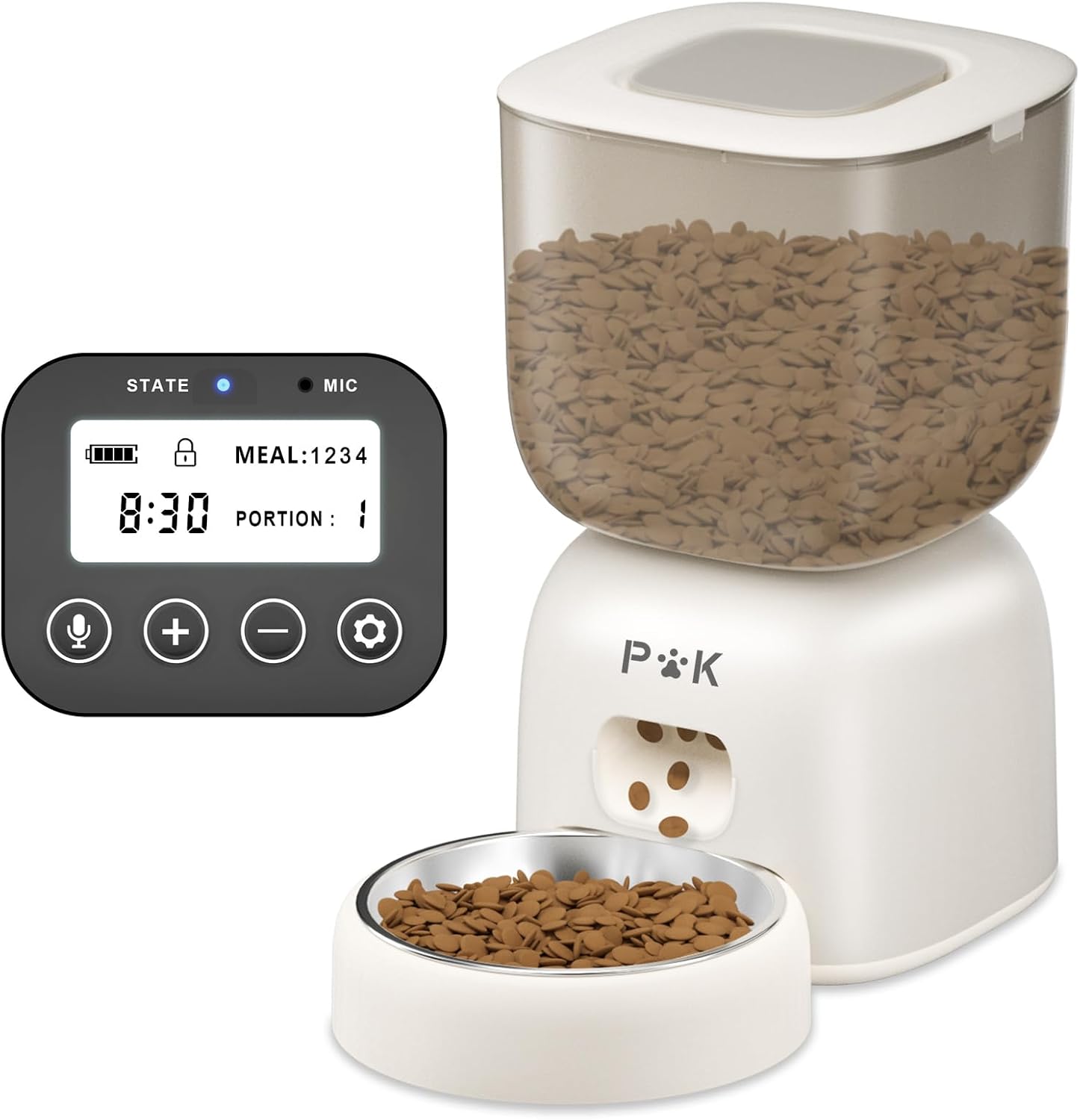 PUPPY KITTY automatische kattenvoerautomaat van 3 l met spraakopname en timer