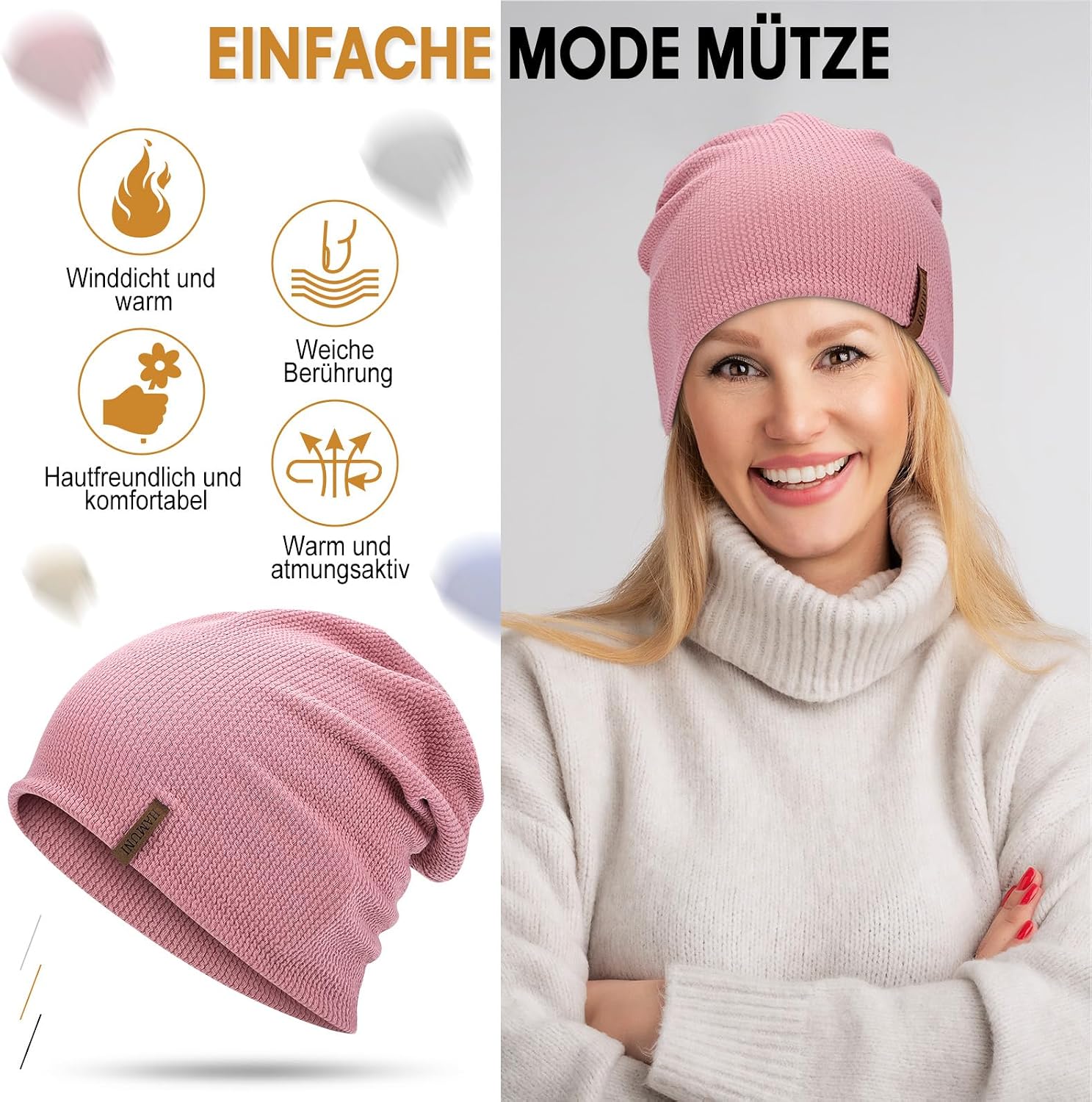 Detalle de HAMUNI Slouch Beanie Mütze für 2023