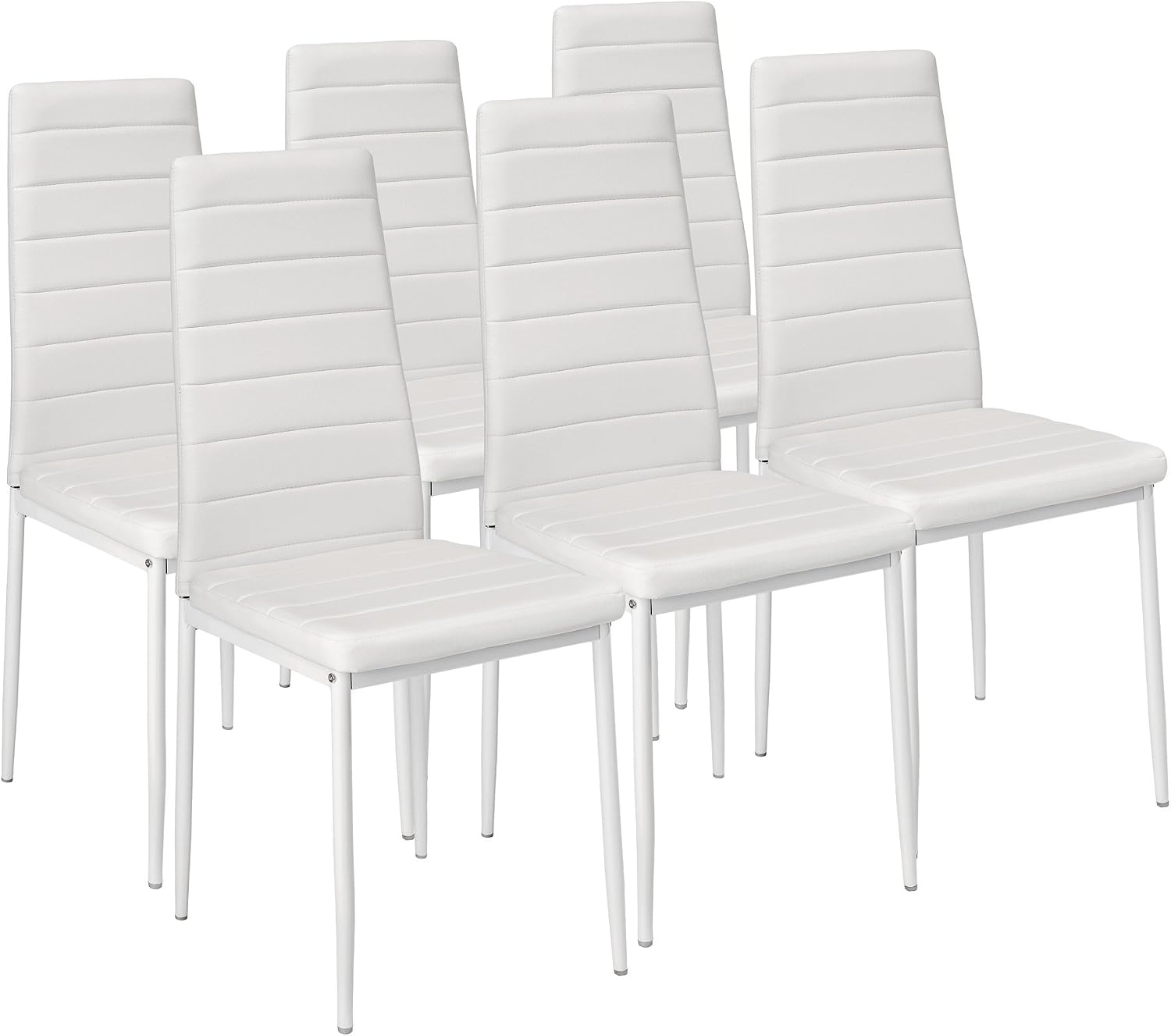 Detalle de tectake sillas de comedor acolchadas 6 unidades