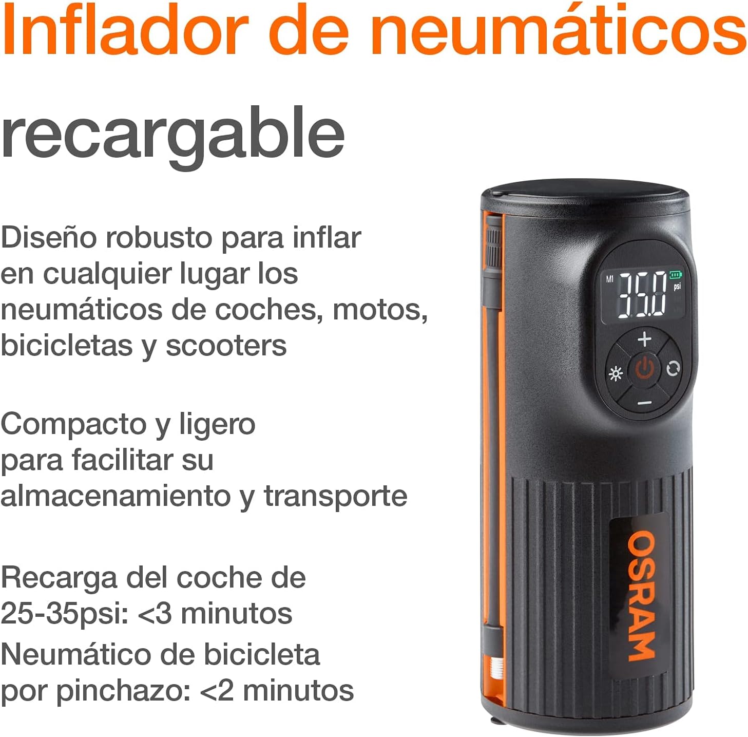 Thumbnail 5 de OSRAM TYREinflate 2000 compresor portátil USB