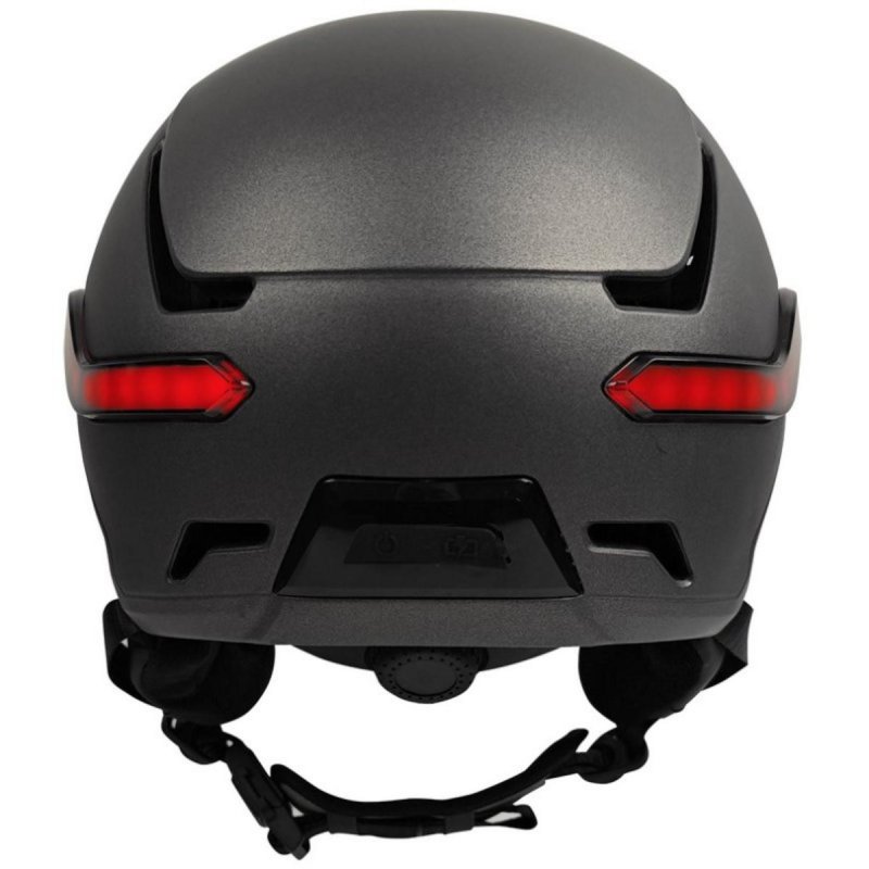 Thumbnail 2 de Casco inteligente de bicicleta TNB talla M gris oscuro con luz de freno automática, intermitentes y mando