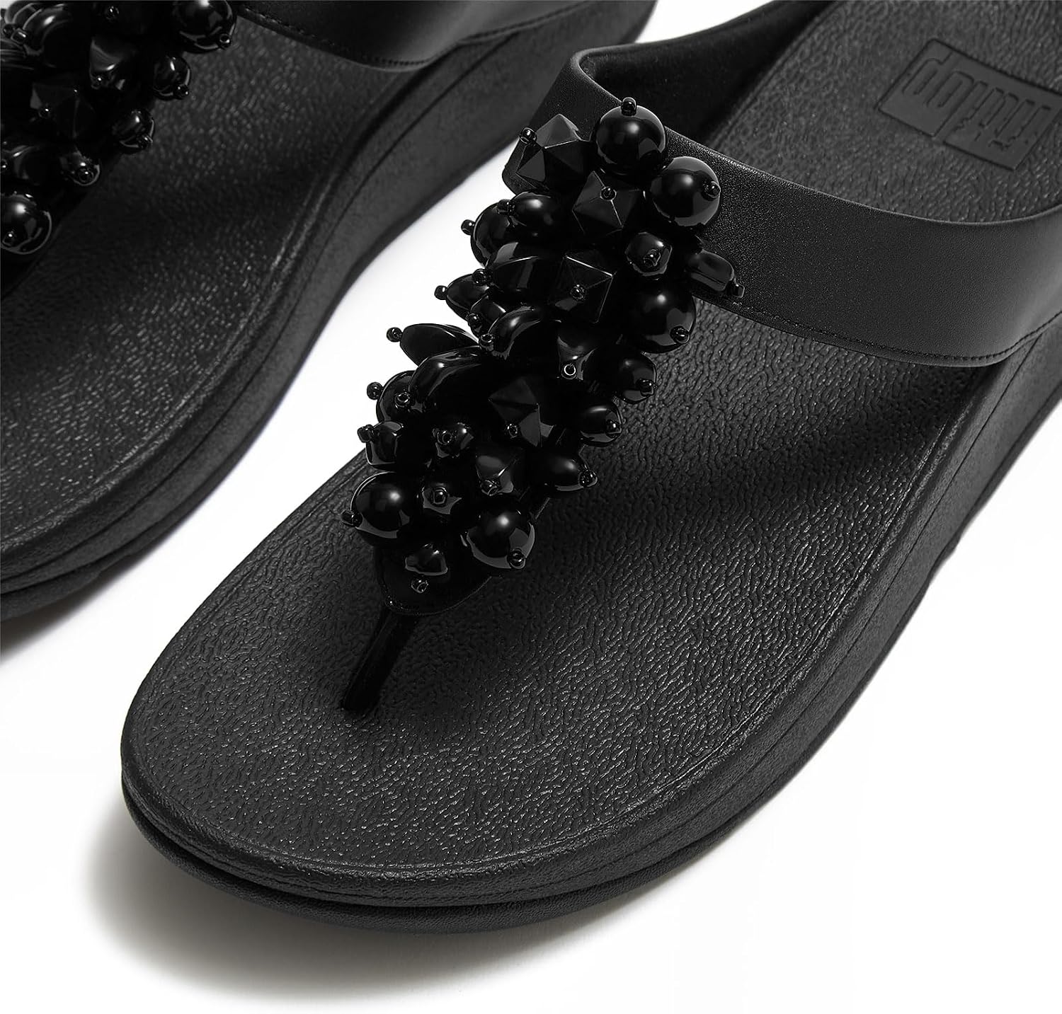 Detalle de Fitflop Fino Bead-cluster Toe-post Sandals – SandaleFemme: confort et stabilité au quotidien