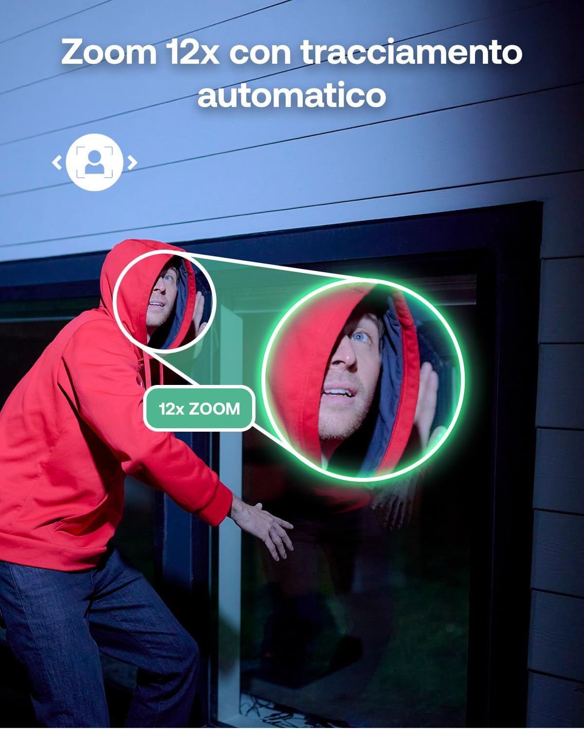 Thumbnail 3 de Arlo Ultra 3 Telecamera WiFi esterna 4K con AI, visione notturna a colori, audio bidirezionale e 4 telecamere + SmartHub