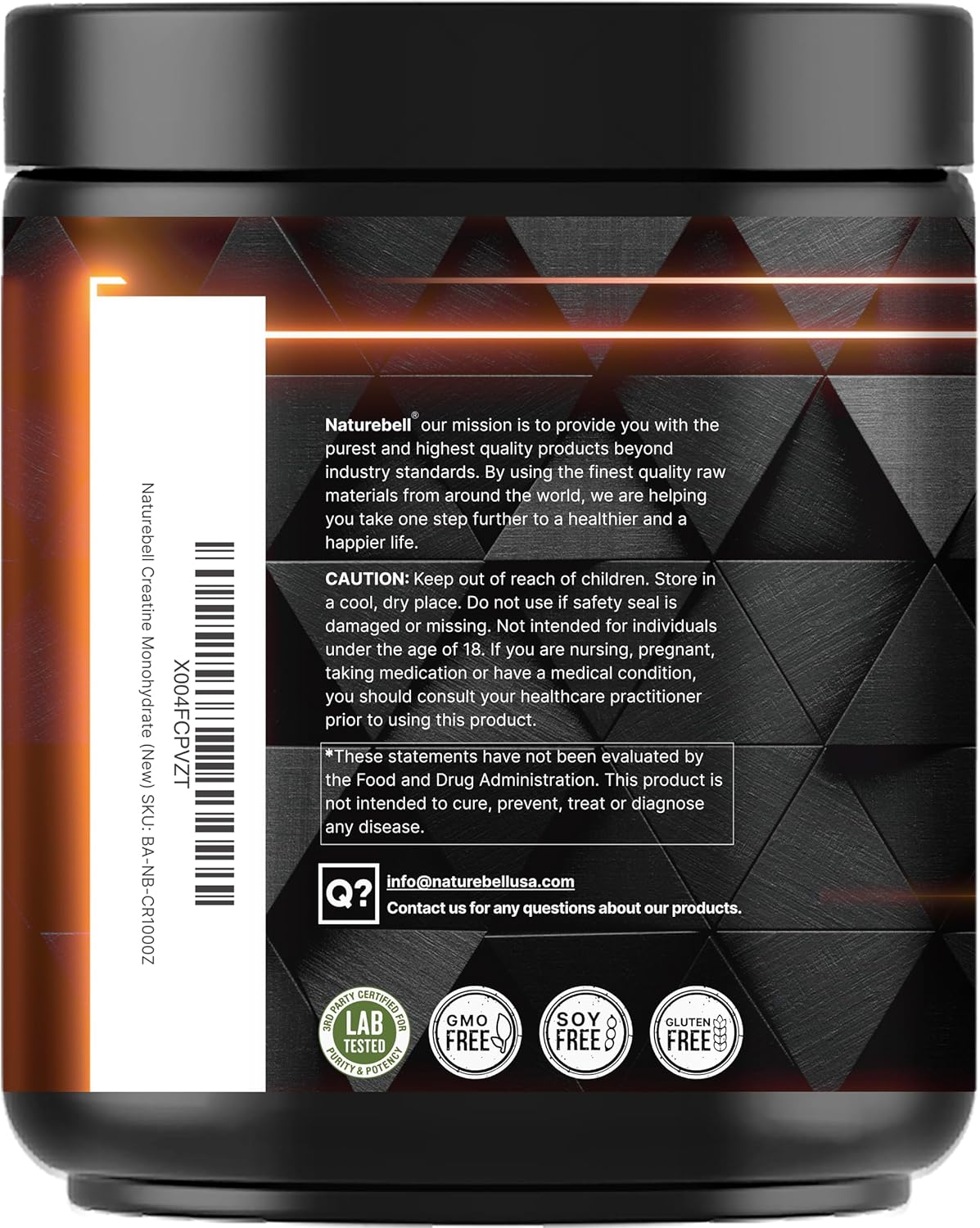 Detalle 2 de NatureBell Creatine Monohydrate Powder, 200 Servings