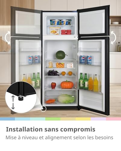Thumbnail 2 de Comfee 204 L Frigo Congelateur 2 Portes – Noir, design compact et pratique