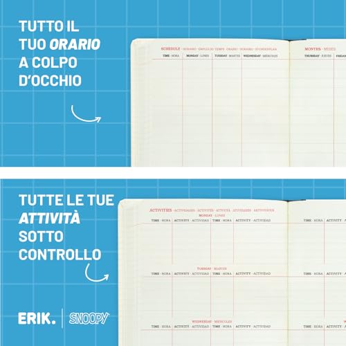 Detalle de Grupo Erik Snoopy Peanuts Diario Scuola 2026 2027 - Agenda Giornaliera